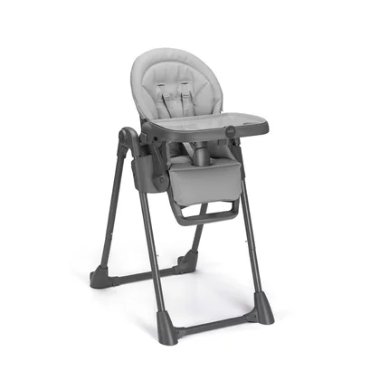 Scaun de Masa Multifunctional pentru Bebelusi si Copii, CAM   Pappananna Icon, Inaltime Ajustabila, Varsta 6-36 luni, Pliabil, Centura de Siguranta in 5 Puncte, Depozitare, Grey