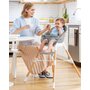 Scaun de masa multifunctional, Skip Hop, Eon, De la 6 luni+, Pana la 36 Kg, 4 moduri de utilizare, Tava detasabila, Suport pentru picioare cu 2 pozitii, Gri - 8