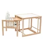 Scaun de masa, New Baby, 2 in 1, Transformabil in masuta si scaun, Din lemn, Inaltime 93 cm, Jerry - 2