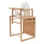 Scaun de masa, New Baby, 2 in 1, Transformabil in masuta si scaun, Din lemn, Inaltime 93 cm, Jerry - 1
