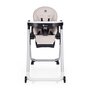 Scaun de masa, Petite&Mars, Tasty, Multifunctional, Pana la 15 kg, Reglabil pe inaltime in 7 pozitii, Spatar reglabil pana la 175 grade, Suport picioare si tavita reglabile, Cu roti, Aluminiu, Jasmine Honey - 1