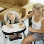 Scaun de masa, Petite&Mars, Tasty, Multifunctional, Pana la 15 kg, Reglabil pe inaltime in 7 pozitii, Spatar reglabil pana la 175 grade, Suport picioare si tavita reglabile, Cu roti, Aluminiu, Jasmine Honey - 4