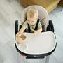 Scaun de masa, Petite&Mars, Tasty, Multifunctional, Pana la 15 kg, Reglabil pe inaltime in 7 pozitii, Spatar reglabil pana la 175 grade, Suport picioare si tavita reglabile, Cu roti, Aluminiu, Jasmine Honey - 5