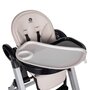 Scaun de masa, Petite&Mars, Tasty, Multifunctional, Pana la 15 kg, Reglabil pe inaltime in 7 pozitii, Spatar reglabil pana la 175 grade, Suport picioare si tavita reglabile, Cu roti, Aluminiu, Jasmine Honey - 11