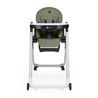 Scaun de masa, Petite&Mars, Tasty, Multifunctional, Pana la 15 kg, Reglabil pe inaltime in 7 pozitii, Spatar reglabil pana la 175 grade, Suport picioare si tavita reglabile, Cu roti, Aluminiu, Mature Olive