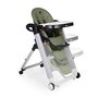 Scaun de masa, Petite&Mars, Tasty, Multifunctional, Pana la 15 kg, Reglabil pe inaltime in 7 pozitii, Spatar reglabil pana la 175 grade, Suport picioare si tavita reglabile, Cu roti, Aluminiu, Mature Olive - 6