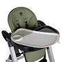 Scaun de masa, Petite&Mars, Tasty, Multifunctional, Pana la 15 kg, Reglabil pe inaltime in 7 pozitii, Spatar reglabil pana la 175 grade, Suport picioare si tavita reglabile, Cu roti, Aluminiu, Mature Olive - 10