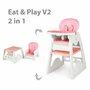 Juju - Scaun de masa Multifunctional Eat&Play V2, Roz - 6