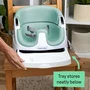 Scaun inaltator, Ingenuity, 2 in 1, Tavita pliabila, Utilizare atasat de scaun sau individual pe podea, Pana la 22 kg, Fara BPA, 6 luni+, Verde - 5