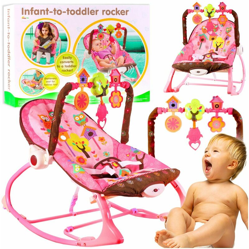 Scaun si Balansoar 2in1 Malplay baby pentru bebelusi cu bufnite 0 - 18 kg