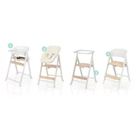 Scaunel multifunctional, Primabobo, Beli, 4 in 1, Functie de sezlong, 4 trepte de inaltime, 5 trepte pentru suportul de  picioare, Sustine 110 kg, De la nastere, Alb