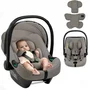 Scoica auto, Lionelo, i-Size Astrid, 0-13 Kg, 40-87 cm, Cu maner si capotina reglabile, Cu protectie laterala avansata, Salteluta confortabila, Testat ADAC, Conform cu standardul european de securitate R129, Taupe - 19