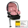 Scoica auto, Lionelo, i-Size Astrid, Include baza Isofix, 0-13 Kg, 40-87 cm, Cu maner si capotina reglabile, Cu protectie laterala avansata, Salteluta confortabila,  Testat ADAC, Conform cu R129, Roz