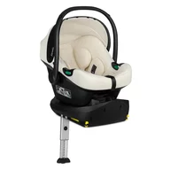 Scoica auto, Lionelo, i-Size Astrid, Testata ADAC, Cu baza rotativa 180 grade cu Isofix, 0-13 Kg, 40-87 cm, Cu maner si capotina reglabile, Conform cu R129, Crem