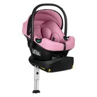 Scoica auto, Lionelo, i-Size Astrid, Testata ADAC, Cu baza rotativa 180 grade cu Isofix, 0-13 Kg, 40-87 cm, Cu maner si capotina reglabile, Conform cu R129, Roz