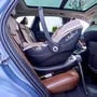 Scoica auto, Lionelo, Moxie, i-Size, Include baza rotativa 360 cu picior de fixare, 40-87 cm, Tetiera reglabila, intarita cu spuma de memorie, Carcasa ventilata, Din bambus, Protectie avansata, Conform R129, Bej - 25