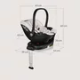 Scoica auto, Lionelo, Moxie, i-Size, Include baza rotativa 360 cu picior de fixare, 40-87 cm, Tetiera reglabila, intarita cu spuma de memorie, Carcasa ventilata, Din bambus, Protectie avansata, Conform R129, Bej - 29