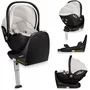 Scoica auto, Lionelo, Moxie, i-Size, Include baza rotativa 360 cu picior de fixare, 40-87 cm, Tetiera reglabila, intarita cu spuma de memorie, Carcasa ventilata, Din bambus, Protectie avansata, Conform R129, Bej