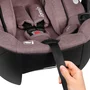 Scoica auto, Lionelo, Moxie, i-Size, Include baza rotativa 360 cu picior de fixare, 40-87 cm, Tetiera reglabila, intarita cu spuma de memorie, Carcasa ventilata, Din bambus, Protectie avansata, Conform R129, Mov - 14