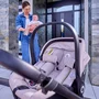 Scoica auto, Lionelo, Moxie, i-Size, Include baza rotativa 360 cu picior de fixare, 40-87 cm, Tetiera reglabila, intarita cu spuma de memorie, Carcasa ventilata, Din bambus, Protectie avansata, Conform R129, Mov - 28