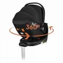 Scoica auto, Lionelo, Moxie, i-Size, Include baza rotativa 360 cu picior de fixare, 40-87 cm, Tetiera reglabila, intarita cu spuma de memorie, Carcasa ventilata, Din bambus, Protectie avansata, Conform R129, Mov - 25
