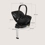 Scoica auto, Lionelo, Moxie, i-Size, Include baza rotativa 360 cu picior de fixare, 40-87 cm, Tetiera reglabila, intarita cu spuma de memorie, Carcasa ventilata, Din bambus, Protectie avansata, Conform R129, Negru - 29