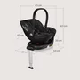 Scoica auto, Lionelo, Moxie, i-Size, Include baza rotativa 360 cu picior de fixare, 40-87 cm, Tetiera reglabila, intarita cu spuma de memorie, Carcasa ventilata, Din bambus, Protectie avansata, Conform R129, Negru - 29
