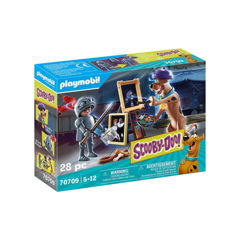 Playmobil - set de constructie aventuri cu cavalerul negru , scooby doo