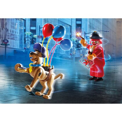 Playmobil - Set de constructie Aventuri cu fantoma clovn , Scooby Doo