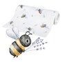 Scutec din bambus, Bocioland, Bees, Material certificat Oeko Tex Standard 100, Dimensiune mare, 75x75 cm, Multicolor - 3