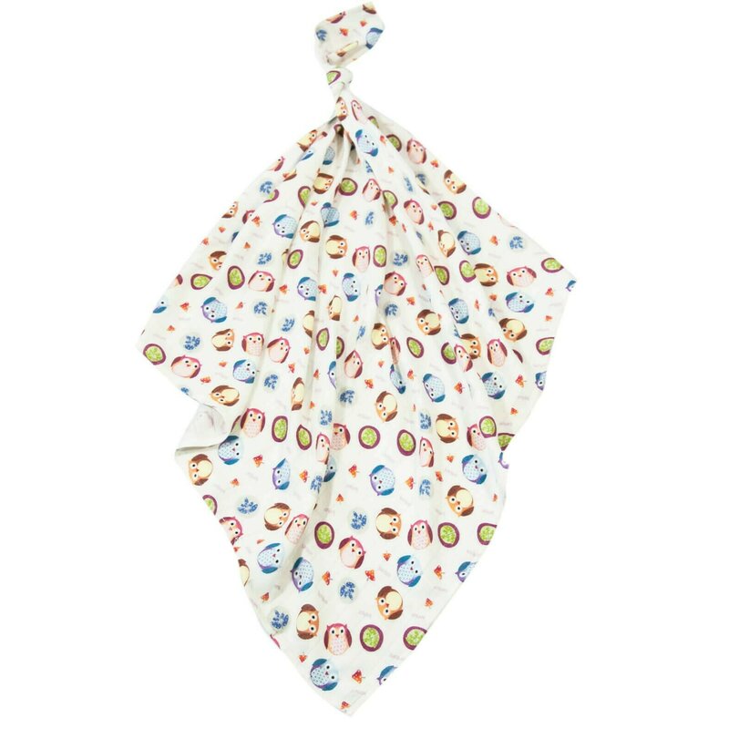 Pj baby - scutec muselina bufnita multifunctional din bambus, 75x75 cm, scutec textil