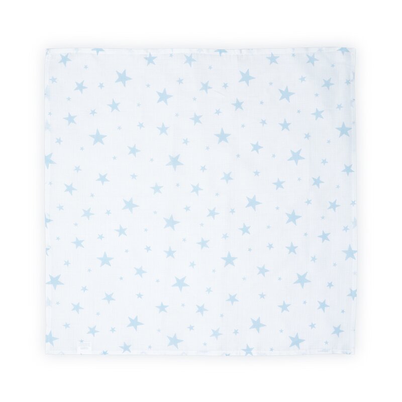 Lorelli - Scutec pled din muselina 80x80 cm Blue Stars