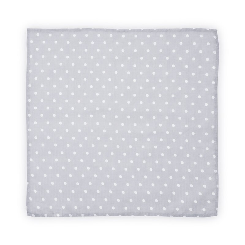 Lorelli - scutec pled din muselina 80x80 cm grey dots