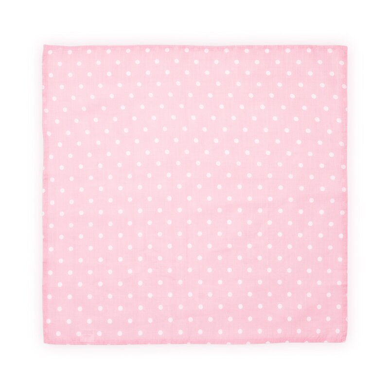 Lorelli - scutec pled din muselina 80x80 cm pink dots