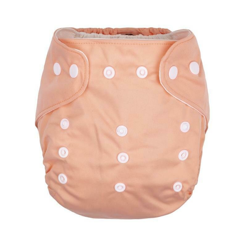 Scutec reutilizabil, Petite&Mars, Universabil, Cleme reglabile pentru a se potrivi cresterii copilului, Moale si delicat, Pentru greutate 3-15 kg, Reduce riscul de iritatie, 0 luni+, Pink