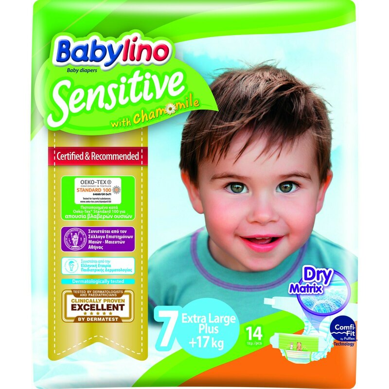 Babylino - set scutece sensitive 7, de unica folosinta, 17+ kg, nr7