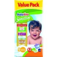Babylino - Scutece Sensitive Valuepack, N5+, 13-27 kg, 42 buc
