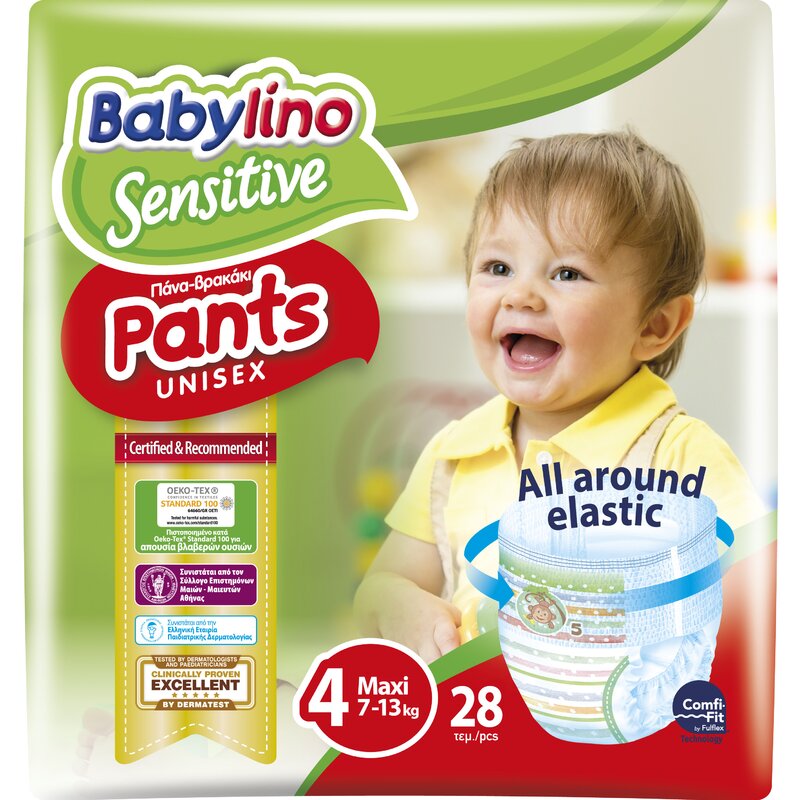 Babylino - scutece-chilotel unisex, n4, 7-13 kg, 28 buc