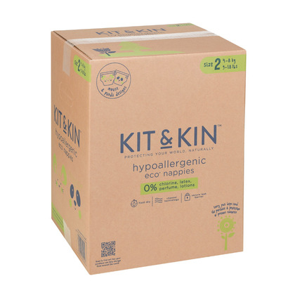 Kit and kin - Scutece Hipoalergenice Eco Kit&Kin, Marimea 2, 4-8 kg , 152 buc
