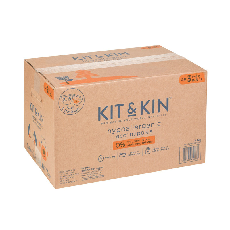 Kit and kin - Scutece Hipoalergenice Eco Kit&Kin, Marimea 3, 6-10 kg , 136 buc