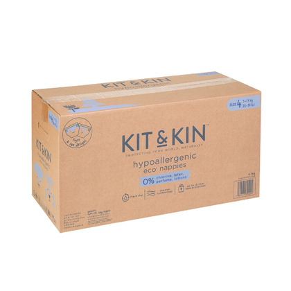 Kit and kin - Scutece Hipoalergenice Eco Kit&Kin, Marimea 4, 9-14 kg , 136 buc