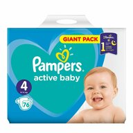 Pampers - Scutece Active Baby 4, Giant Pack, 76 buc