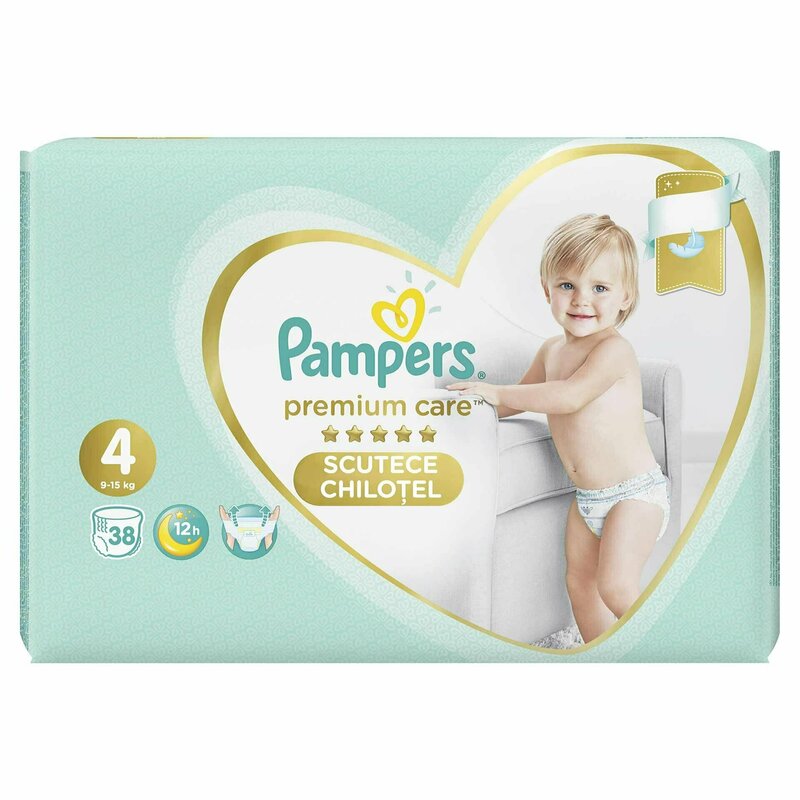 Pampers - scutece premium care pants 4, value pack, 38 buc