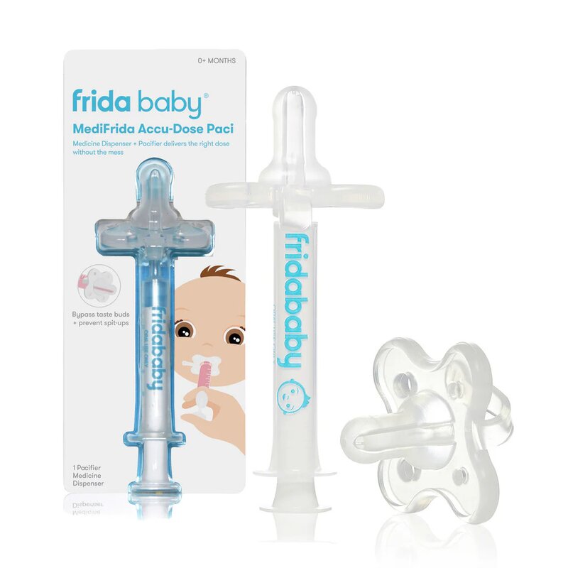 Seringa pentru aplicarea medicamentului, Fridababy, MediFrida, Cu functie de seringa, 0 luni+, Blue