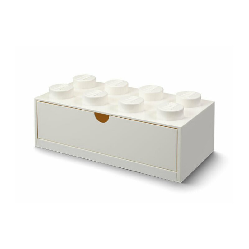 Lego - sertar de birou 2x4 alb