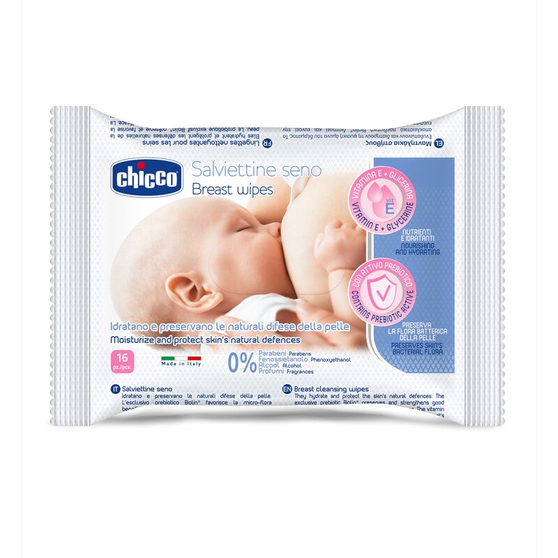 Chicco - servetele umede pentru igiena sanului 16 buc 0 luni+