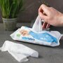 Set 9 pachete servetele umede, Water Wipes, Pentru bebe, Biodegradabile, Apa, extract de fructe, 60 de bucati/pachet, Pentru ingrijire 100% naturala, Fara alcool, plastic si parfum, 540 bucati - 6