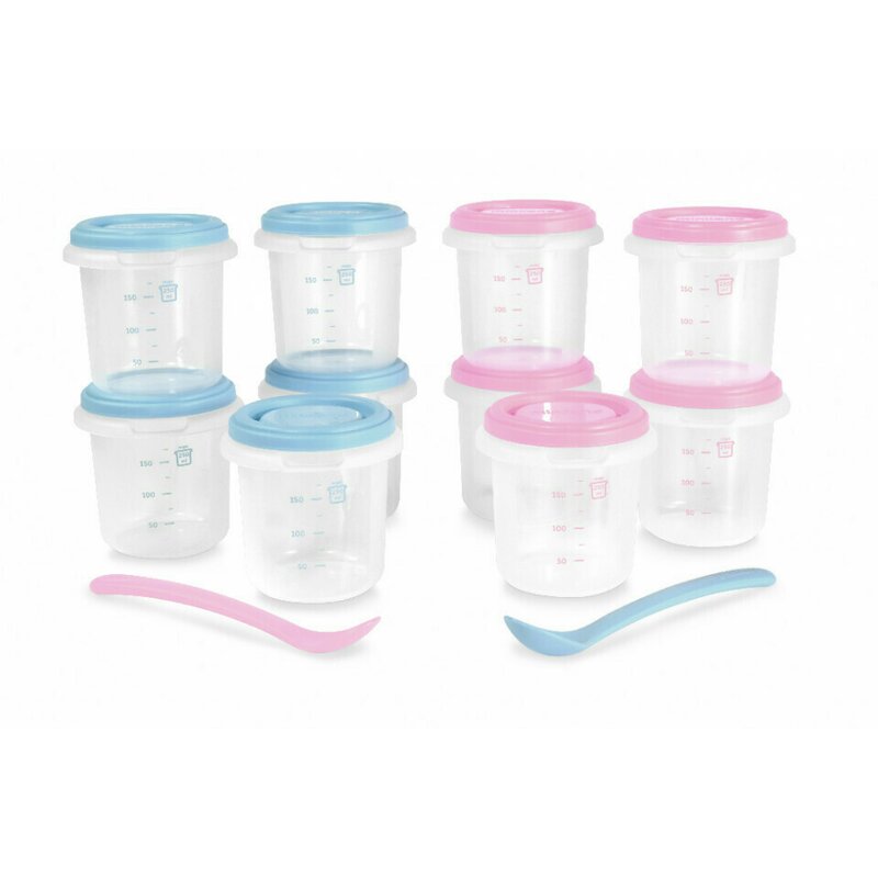 Miniland - set 10 recipiente ermetice 250 ml azure-rose