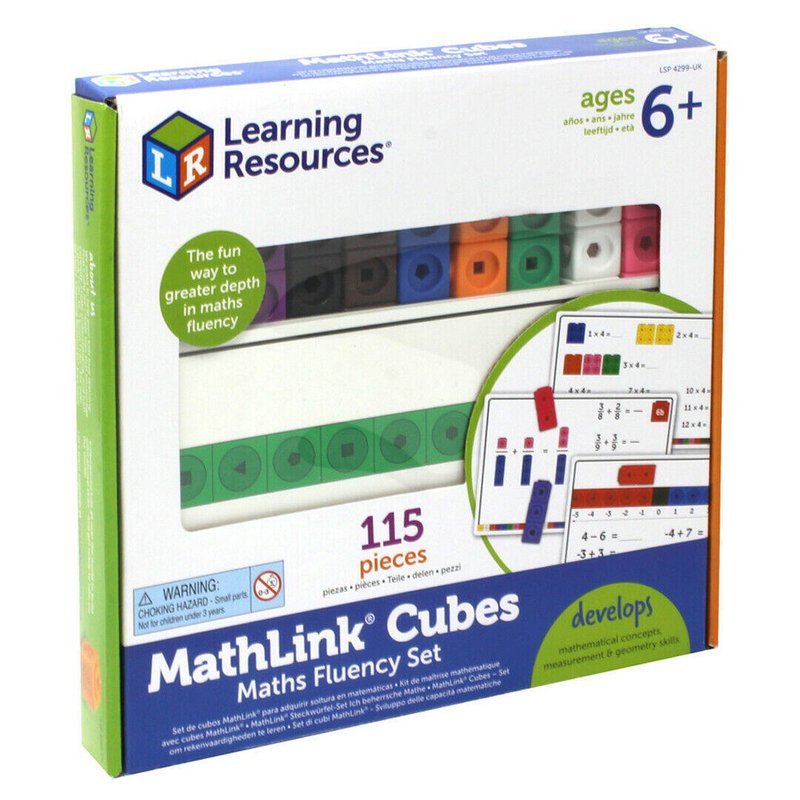 Learning resources - set 100 piese mathlink cu carduri pentru avansati