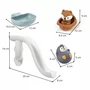 Set 11 jucarii de baie, Primabobo, Include animalute utilizabile si ca papusi pentru degete, tobogan, raft depozitare, Elefantel, Vulpita, Dezvolta abilitatile motorii fine, Fara BPA, 12 luni+, Multicolor - 7